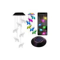 Saulės sodo žibintai LED varpeliai Drambliai Spalvoti 70cm