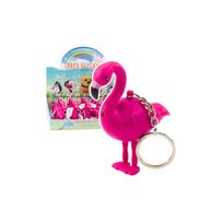 Kuprinės raktų pakabukas Flamingo LED Sounds Pink