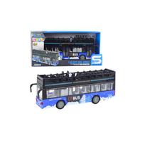 Dviaukštis miesto autobusas 1:16 Važiuoti Šviesos Garsas Mėlyna