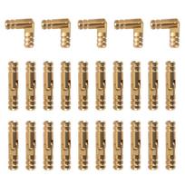 25Pcs Brass Cylinder Hinges 270 Degree Folding Wooden Box Hinge For DIY Crafts Wooden Box Jewelry Box Case Furniture Hardware