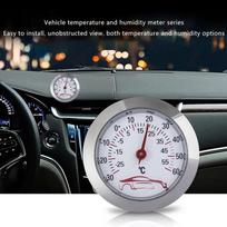 Mini Car Dashboard Thermometer Portable Vehicle Thermometer Round Temperature Gauge Meter Car Home Decoration 1Pc