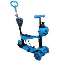 Paspirtukas H3 MĖLYNAS 5-in-1 vaikiškas „R-Sport“ su šviečiančiais LED ratais