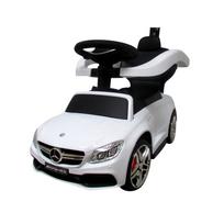 Paspiriama mašinėlė Mercedes AMG C63 su muzika, balta