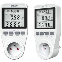 Vienfazis vatmetras Baldr BD-990 baltos spalvos