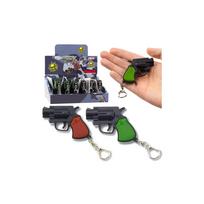 Mini pistoletas Revolveris Raktų pakabukas Gadget Light LED lazeris 6,5 cm