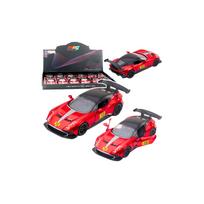 Metalinis Sportinis lenktyninis automobilis Raudonas 1:32