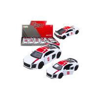Metalinis Sportinis automobilis žibintai garsai baltas 1:43