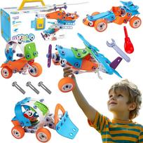 Konstruktorius WOOPIE Transporto priemonių rinkinys 5in1 STEM plytos
