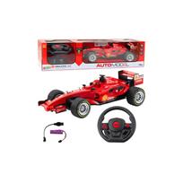 RC nuotoliniu būdu valdomas lenktyninis automobilis šviesos garsai 1:12 raudona