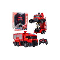 Nuotoliniu būdu valdomas Robotas ugniagesių brigada 2in1 RC žibintai Garsai Vanduo