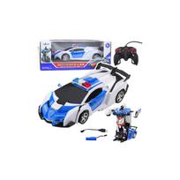 Nuotoliniu būdu valdomas RC Robotas 2W1 Policijos policijos automobilis 1:18