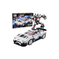 Konstruktorius Lenktyninis automobilis robotas 2W1 Baltas 320 el.