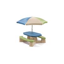 Pikniko stalas su skėčiu ir suolais STEP2