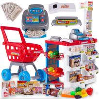 Parduotuvė su kasos aparatu ir pirkinių vežimėliu „Supermarket“