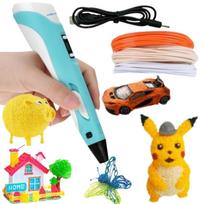 3D rašiklis WOOPIE USB trimačių modelių kūrimui, mėlynas