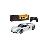 Nuotoliniu būdu valdomas 1:24 mastelio sportinis RC automobilis Porsche 918 Spyder, sidabro sp.