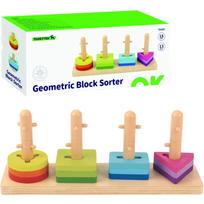 Formų rūšiuoklė TOOKY TOY su spalvingais Montessori blokeliai