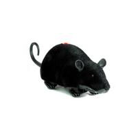 Didelė juoda pelė su ratukais, valdoma nuotolinio valdymo pultu (R/C)