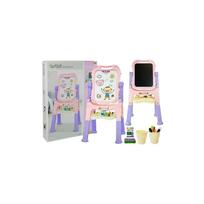 Magnetinė kreidinė lenta 2-in-1, rožinė-violetinė, priedai
