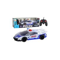 Nuotoliniu būdu valdomas policijos sportinis automobilis RC, mastelis 1:16, su žibintais