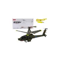 Karinis sraigtasparnis „Apache“, nuotoliniu būdu valdomas RC „Syma S109H“, chaki spalvos