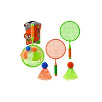 Badmintono rakečių rinkinys: 2 raketės, 2 skraidyklės su kamuoliuku
