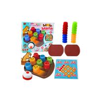 Logikos žaidimas 2-in-1 „Mole Maze“: puodeliai, „X“ ir „O“