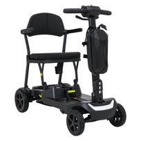 Keturratis elektrinis motoroleris vyresnio amžiaus žmonėms „SeniorStar“, juodos spalvos
