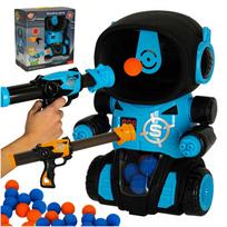 Arkadinis šaudymo į taikinį žaidimas Robotas + 2x pistoletas + kamuoliukai