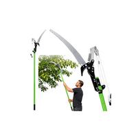Teleskopinės genėjimo žirklės ir šakų pjūklas 2-in-1 su 125–240 cm ilgio strėle