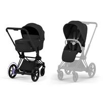 Universalus vežimėlis Cybex ePriam Comfort Matt Black 2in1, Sepia Black