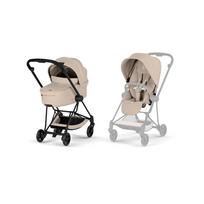 Universalus vežimėlis Cybex MIOS Comfort Matt Black 2in1, Cozy Beige