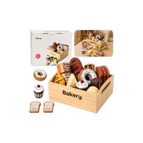Medinė mini kepykla duonos rinkinys su užsegimais dėžutėje, 10 vnt