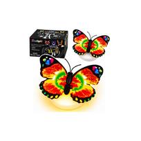Šviečiantis LED drugelis – lipni dekoracija, 6x5 cm