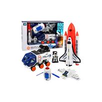 Kosminis rinkinys: raketa, erdvėlaivis, dronas, astronautas, palydovas, transporto priemonė