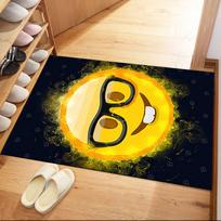 Cool Fire Emoji Face Square rugs are a great choice for living rooms, bedrooms, home décor, and as gifts. 40cmx60cm