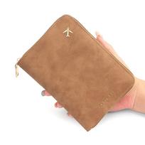 RFID Blocking Passport Holder PU Leather Travel Wallet Vintage Suede Passport Cover Credit Card Case Travel Accessories for Men ruda