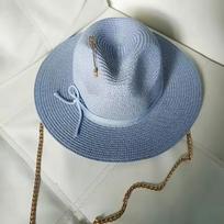 Imported Baocao 2025 new summer straw hat jazz straw hat outdoor travel beach wide brim sun hat hats for woman M55-58cm