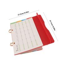 Wooden Standing Desk Calendar 2026 Flip Planner Yearly Monthly Desktop Schedule Calendar Memo Office Desk Organizer raudona