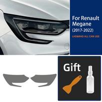 Dūminė juoda TPU priekinių žibintų apsauginė plėvelė Renault Megane 4 2017-2022 smoked juoda
