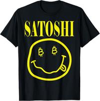 Satoshi Bitcoin Yellow Smile Face T-Shirt XXL