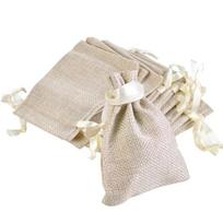 10pcs Wedding Gift Bag Favor Jewelry Small Burlap Linen Jute Sack Pouch Bag Drawstring( Random Color)