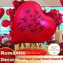 Jiashigao Extra Large Heart-Shaped Balloon for Proposal, Engagement, Wedding, Indoor Atmosphere Decoration, Wedding Room Decor