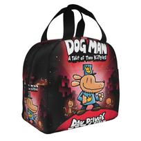 Manga Dog Man Cartoon  Resuable Lunch Boxes for Women Waterproof Funny  Cooler Thermal Food Insulated Lunch Bag Office Work One Size