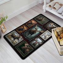 Moose Collection Pattern Rug Floor Mat for Living Room or Bedroom Soft and Comfortable Carpet a Gift for Birthday and Holiday. 40x60cm( 15x23in ) įvairiaspalvis