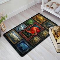 Arowana Collection Pattern Rug Floor Mat for Living Room or Bedroom Soft and Comfortable Carpet a Gift for Birthday and Holiday. 40x60cm( 15x23in ) įvairiaspalvis