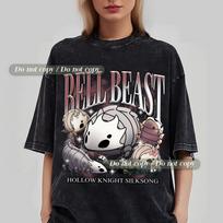 Vintage Wash Bell Beast Hollow Knight Shirt Gaming Shirt Gothic Artwork Never Lose Hope Shirt Hornet Shirt 3XL