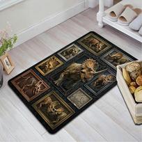 Triceratops Collection Pattern Rug Floor Mat for Living Room or Bedroom Soft and Comfortable Carpet a Gift for Birthday and Holiday. 40x60cm( 15x23in ) įvairiaspalvis