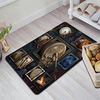 Drum Collection Mystery Pattern Rug Floor Mat for Living Room or Bedroom Soft and Comfortable Carpet a Gift for Birthday and Holiday. 40x60cm( 15x23in ) įvairiaspalvis
