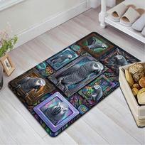 Parrot Frames Puzzle Pattern Rug Floor Mat for Living Room or Bedroom Soft and Comfortable Carpet a Gift for Birthday and Holiday. 40x60cm( 15x23in ) įvairiaspalvis